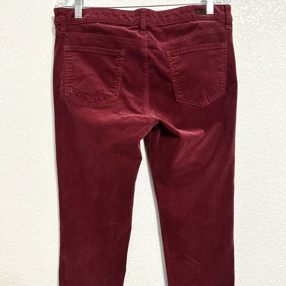 KUT FROM THE KLOTH pants women Size 12 Diana Skinny Corduroy Jeans  burgundy red - Picture 5 of 16